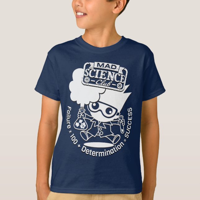 T-shirt da ciência: Clube louco da ciência (Frente)