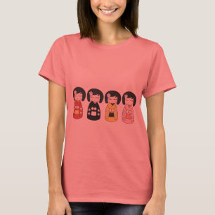 T-shirt da coleção de Kokeshi