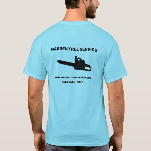 T-Shirt da Companhia de Serviços de Árvore (Verso)
