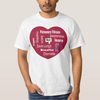 T-shirt da consciência da fibrose pulmonaa