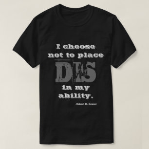 T-shirt da consciência da inabilidade