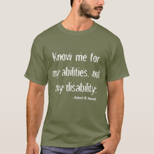 T-shirt da consciência da inabilidade