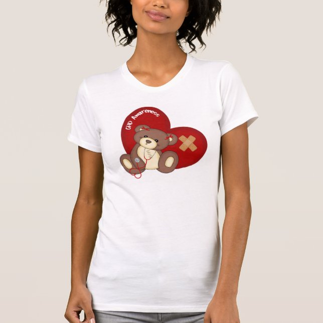 T-shirt da consciência de CHD (Frente)