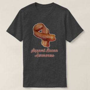 T-shirt da consciência do bacon do apoio