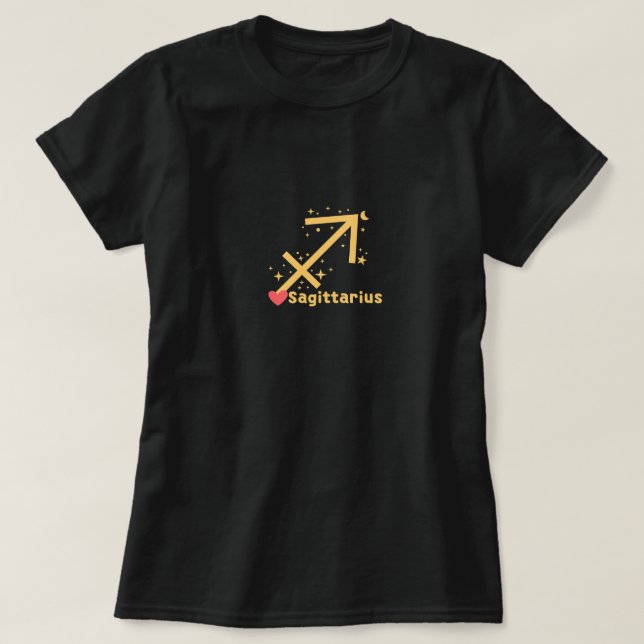 T-shirt da constelação Sagittarius. (Frente do Design)