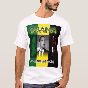 T-shirt da cor de Obama Jamaica - personalizado