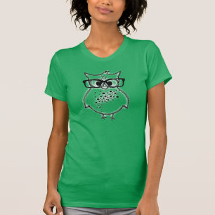 T-shirt da coruja do hipster