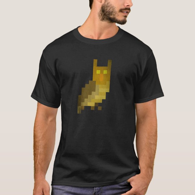 T-shirt da coruja do pixel (Frente)