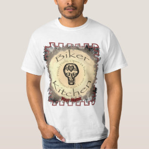 T-shirt da cozinha do motociclista