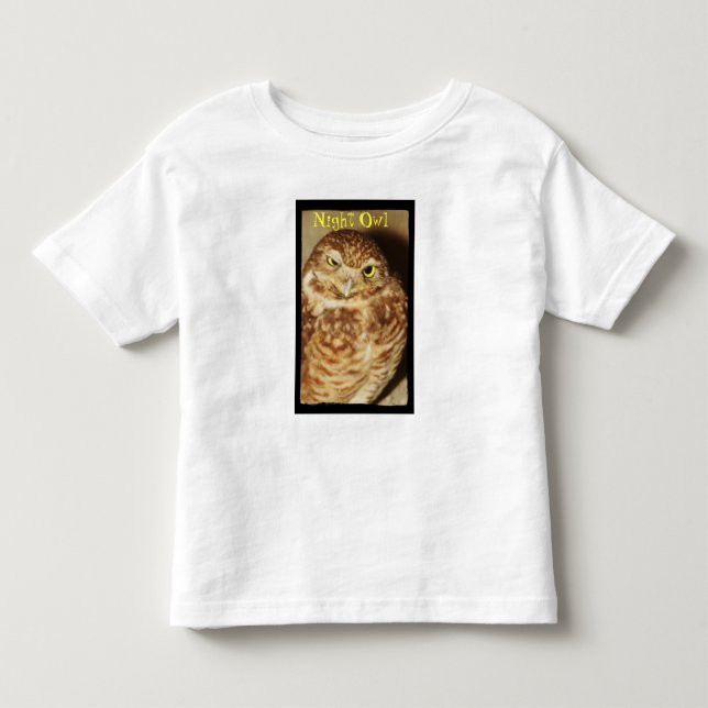 T-shirt da criança da coruja de noite (Frente)