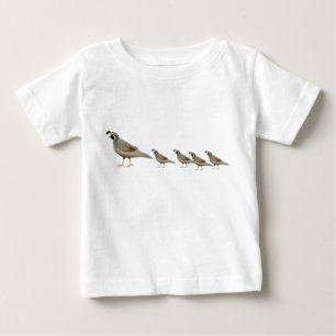 T-shirt da criança da família das codorniz