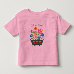 T-shirt da criança de "flower power"
