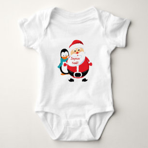 T-shirt da criança de Père Noël e de Manchot Pa