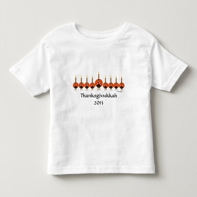 T-shirt da criança de Thanksgivukkah (Frente)