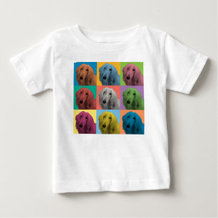 T-shirt da criança do bebê do pop art do galgo