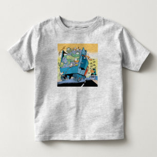 T-shirt da criança do caminhão de lixo do pânta