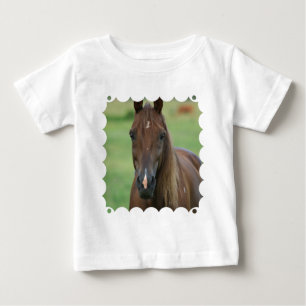 T-shirt da criança do cavalo de raça do
