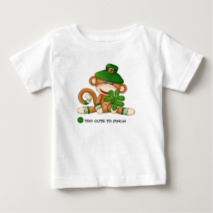 T-shirt da criança do dia de St Patrick do macaco