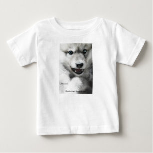 T-shirt da criança do filhote de cachorro de lobo