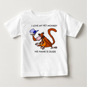 T-SHIRT DA CRIANÇA DO MACACO DO ANIMAL DE