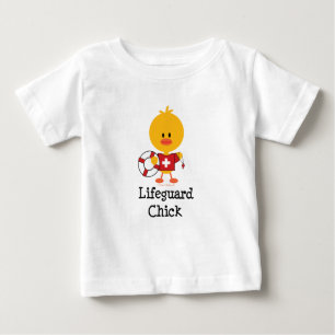 T-shirt da criança do pintinho do Lifeguard
