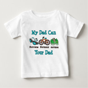 T-shirt da criança do Triathlon do pai