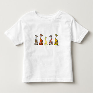 T-shirt da criança dos girafas do bebê em seguido