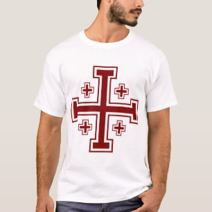 T-shirt da cruz de Jerusalem do cruzado do