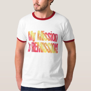 T-shirt da cura da remissão da missão do cancer