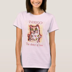 T-shirt da dança dos gatos do tango