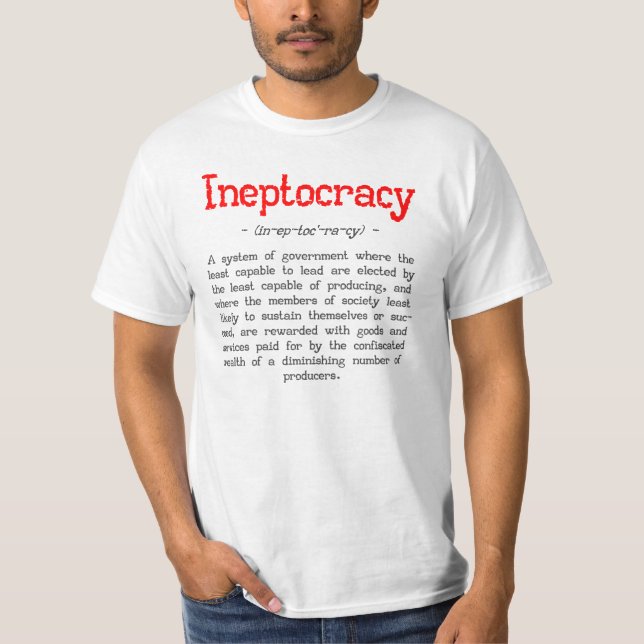 T-shirt da definição de Ineptocracy (Frente)