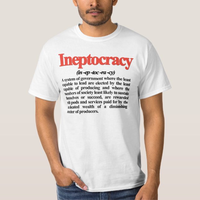 T-shirt da definição de Ineptocracy (Frente)