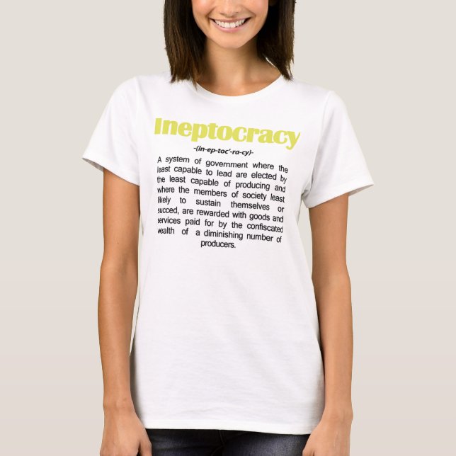 T-shirt da definição de Ineptocracy (Frente)