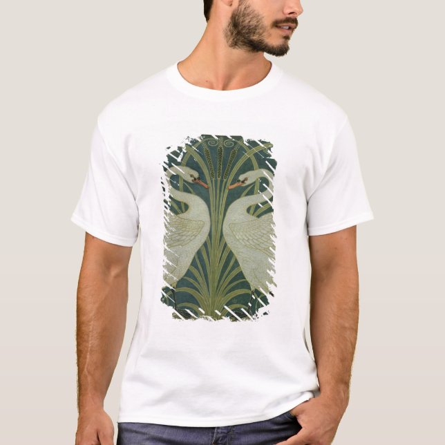 T-shirt Da "design do papel de parede cisne, da (Frente)