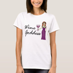 T-shirt da deusa do vinho (nenhum dizer)