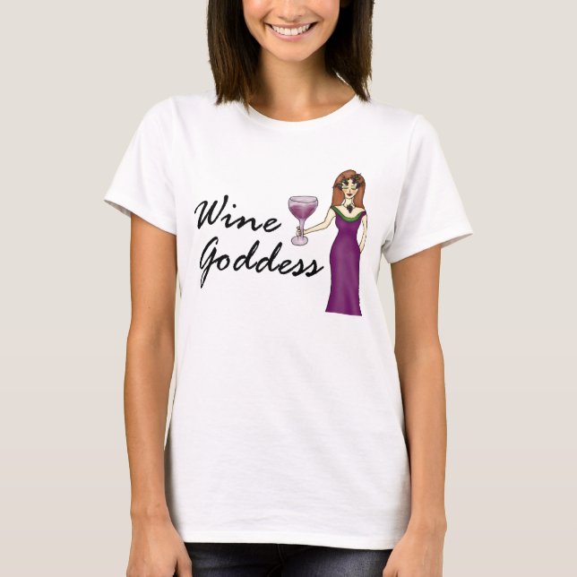 T-shirt da deusa do vinho (nenhum dizer) (Frente)