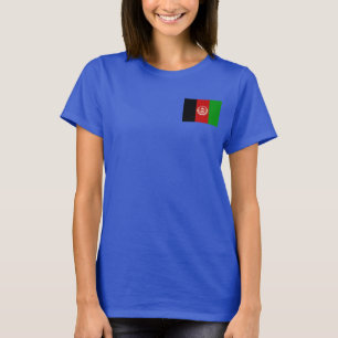 T-shirt da DK da bandeira e do mapa de Afeganistã