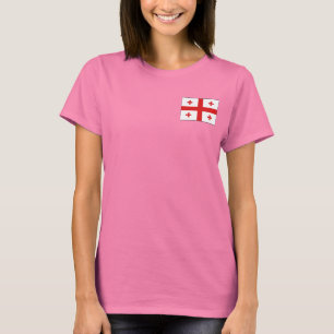 T-shirt da DK da bandeira e do mapa de Geórgia