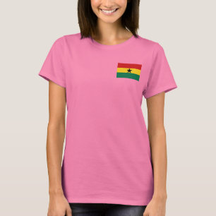 T-shirt da DK da bandeira e do mapa de Ghana