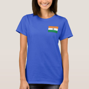 T-shirt da DK da bandeira e do mapa de India