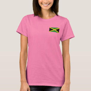 T-shirt da DK da bandeira e do mapa de Jamaica