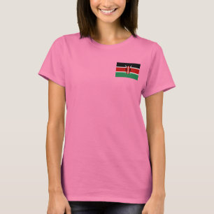 T-shirt da DK da bandeira e do mapa de Kenya