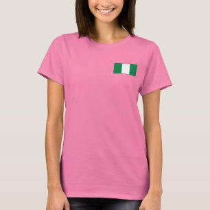 T-shirt da DK da bandeira e do mapa de Nigéria