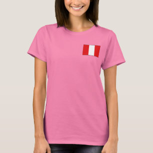 T-shirt da DK da bandeira e do mapa de Peru