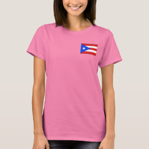 T-shirt da DK da bandeira e do mapa de Puerto Rico