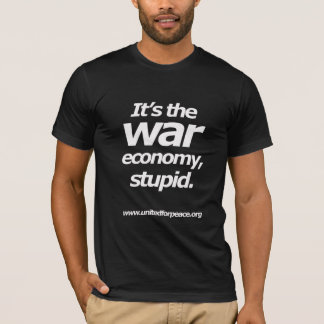 T-shirt da economia da guerra