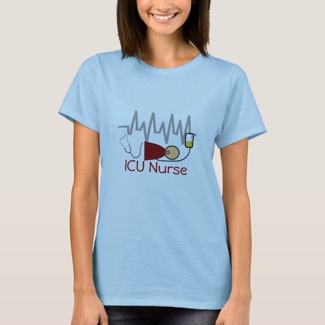 T-shirt da enfermeira de ICU (Frente)