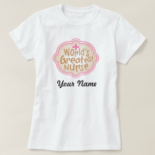 T-shirt da enfermeira do mundo o grande
