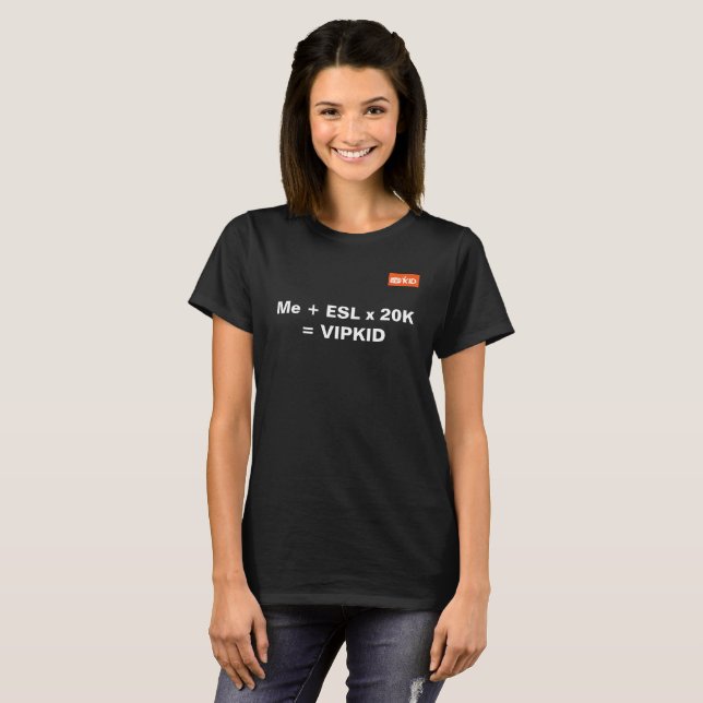 T-shirt da equação de VIPKID (Frente Completa)