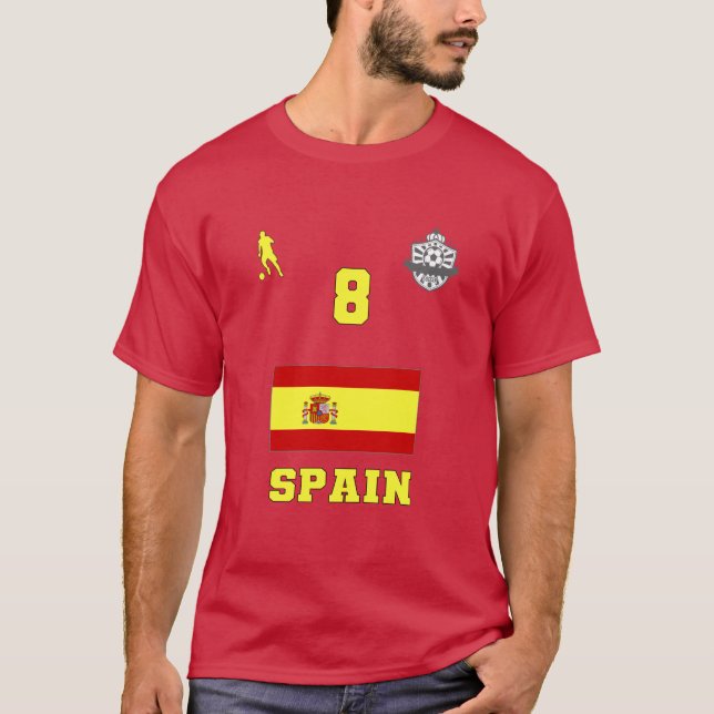 T-Shirt da Equipe Nacional de Futebol da espanha (Frente)